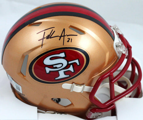 Frank Gore Autographed San Francisco 49ers 96-08 Speed Mini Helmet-BeckettW Holo