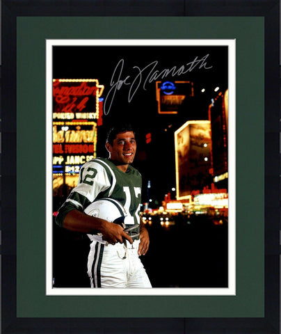 Framed Joe Namath New York Jets Autographed 16" x 20" Broadway Photograph