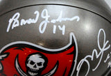 Mike Alstott/ Brad Johnson Signed Tampa Bay Bucs 97-13 TB Mini Helmet- BA W Holo