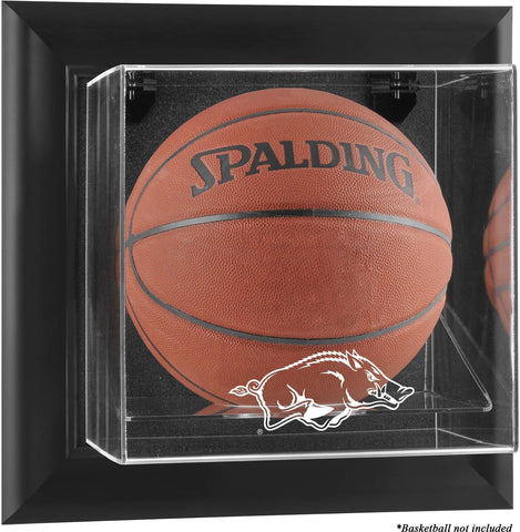 Arkansas Black Framed Wall-Mountable Basketball Display Case