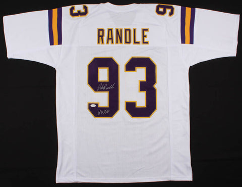 John Randle Signed Minnesota Vikings Jersey Inscribed "HOF 10" (JSA COA)