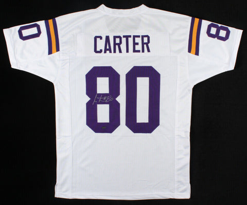 Cris Carter Signed Minnesota Vikings Jersey (Schwartz Sports COA) Ohio State W.R