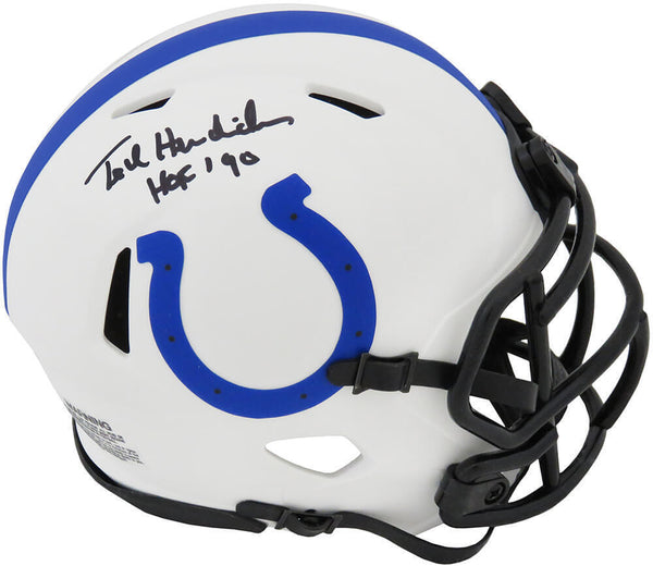 Ted Hendricks Signed Colts Lunar Eclipse Riddell Mini Helmet w/HOF'90 - (SS COA)