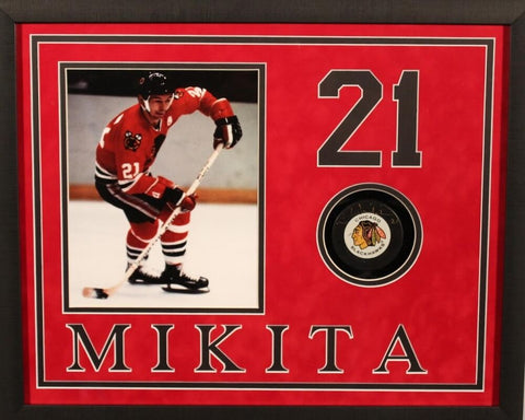 Stan Mikita Signed Blackhawks 17x21x2 Custom Framed Hockey Puck Display (JSA)