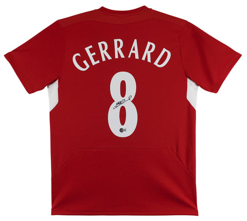 Liverpool FC Steven Gerrard Signed Red 2005 Home UCL Final Edition Jersey BAS