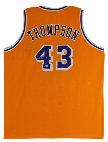 Mychal Thompson Signed Los Angeles Lakers Jersey (Beckett COA) #1 Pick 1978 Drft
