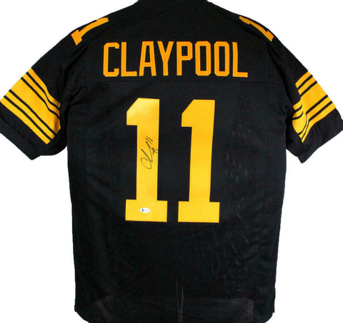 Chase Claypool Autographed Black Color Rush Pro Style Jersey-Beckett W*Black *L1