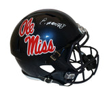 Elijah Moore Autographed/Signed Ole Miss Rebels F/S Speed Helmet JSA 34932