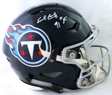 Warren Moon Earl Campbell Signed Titans SpeedFlex Helmet w/HOF- Beckett W Auth
