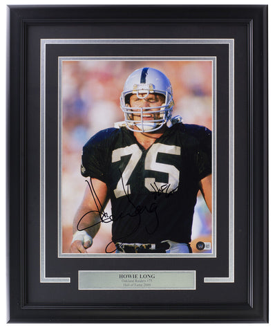 Howie Long Signed Framed 11x14 Oakland Raiders Photo BAS