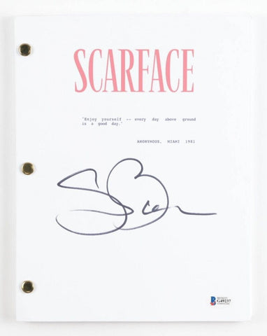 Steven Bauer (Manny Ray) Signed "Scarface" Movie Script (Beckett COA) 1983 Movie