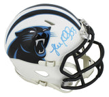 Panthers Luke Kuechly Authentic Signed Flat White Speed Mini Helmet BAS Witness