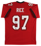 Simeon Rice Authentic Signed Red Throwback Pro Style Jersey Autographed BAS Wit
