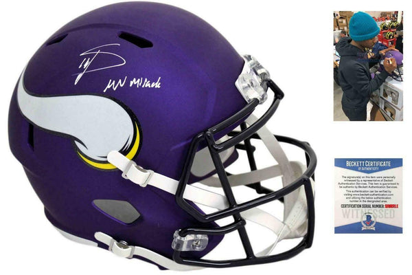 Minnesota Vikings Stefon Diggs Autographed Signed Helmet - Beckett Authentic