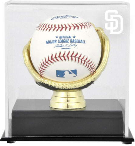 San Diego Padres Gold Glove Single Baseball Logo Display Case