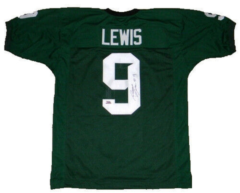 ISAIAH LEWIS AUTOGRAPHED SIGNED MICHIGAN STATE SPARTANS #9 GREEN JERSEY COA