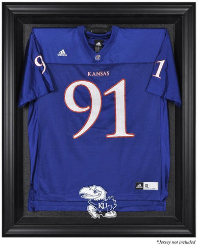 Kansas Jayhawks Black Framed Logo Jersey Display Case Authentic