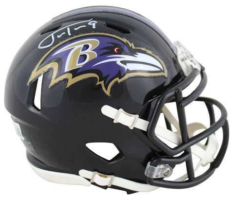 Ravens Justin Tucker Authentic Signed Speed Mini Helmet BAS Witnessed