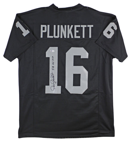 Jim Plunkett "SB XV MVP" Authentic Signed Black Pro Style Jersey BAS Witnessed