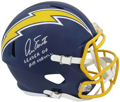 Dan Fouts Signed Chargers T/B Riddell FS Speed Rep Helmet w/Air Coryell (SS COA)