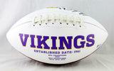 Adrian Peterson Autographed Minnesota Vikings Logo Football- Beckett Auth