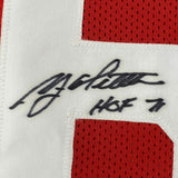 Framed Autographed/Signed YA Y.A. Tittle 33x42 HOF 71 #64 Red Jersey JSA COA