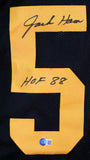 Jack Ham Autographed Black w/Yellow Pro Style Jersey w/ HOF-Beckett W Hologram
