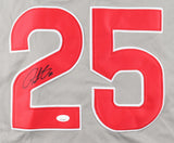 Derrek Lee Signed Chicago Cub Majestic Style Jersey (JSA) 2xAll Star 1st Baseman