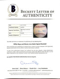 Willie Mays Monte Irvin Dual Signed Giants Baseball BAS LOA AA05921