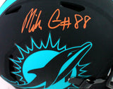 Mike Gesicki Signed Dolphins Authentic Eclipse Speed FS Helmet- Beckett W*Orange