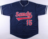 Sandy Alomar Jr. Signed Indians "Sandy" Blue Jersey Inscribed "90 ROY"(JSA COA)