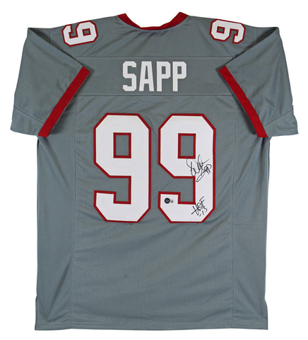 Warren Sapp "HOF 13" Authentic Signed Grey Pro Style Jersey BAS Witnessed
