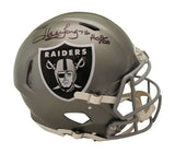 Howie Long Autographed Raiders Authentic Flash Speed Helmet HOF Beckett 35689