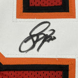 FRAMED Autographed/Signed JASON PIERRE-PAUL 33x42 Red Football Jersey JSA COA