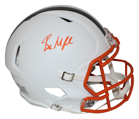Baker Mayfield Signed Cleveland Browns Authentic Flat White Helmet BAS 32422