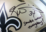 Ricky Williams Signed Saints F/S Speed Authentic Helmet w/SWED-Beckett Hologram