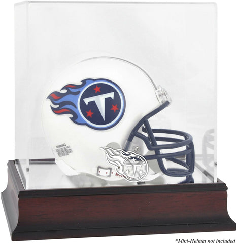 Titans Mahogany Logo Mini Helmet Display Case - Fanatics