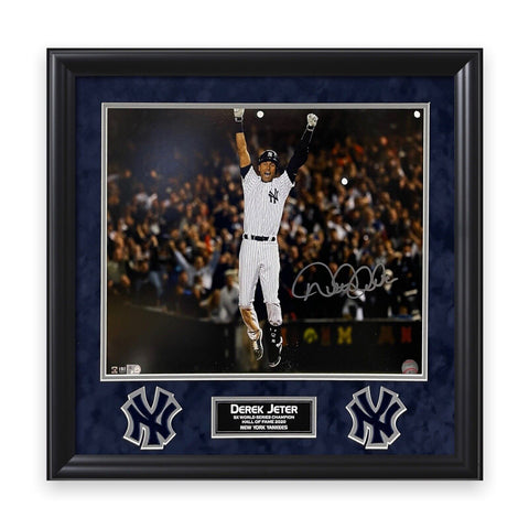 Derek Jeter Signed Autographed 16x20 Photograph Framed To 20x24 MLB Authentic