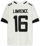 Framed Trevor Lawrence Jacksonville Jaguars Signed White Nike Limited Jersey