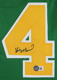 Xavier McDaniel Authentic Signed Green Pro Style Jersey BAS Witnessed