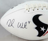 DeShaun Watson Autographed Houston Texans Logo Football- JSA W Auth