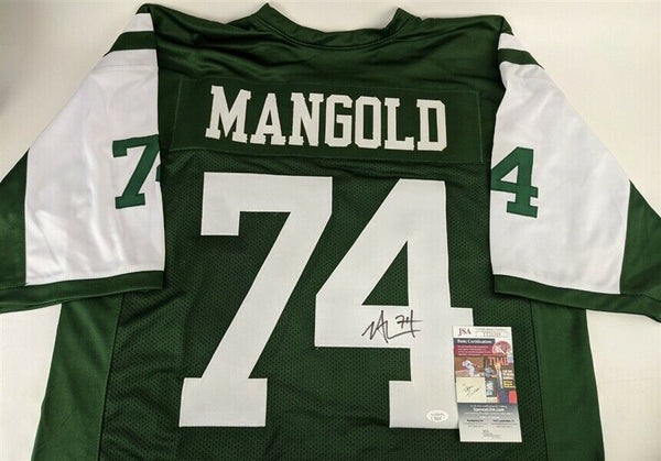 Nick Mangold Signed Jets Salute to Service Speed Mini Helmet