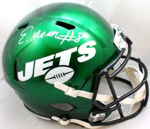 Elijah Moore Autographed New York Jets F/S Speed Helmet-Beckett W Holo *Silver