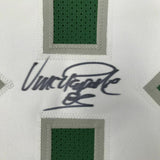 Autographed/Signed VINCE PAPALE Philadelphia Green Football Jersey JSA COA Auto