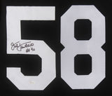 Jack Lambert Signed Pittsburgh Steelers 35x43 Framed Jersey Inscribed HOF 90 JSA
