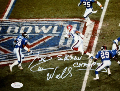 Everson Walls Signed Giants 8x10 Super Bowl Photo W/ SB Champs- JSA W Auth *Whit
