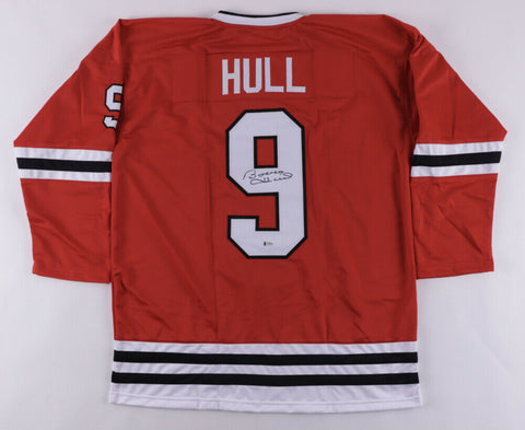 Bobby Hull Signed Chicago Blackhawks Jersey Inscribed "HOF 1983" (Beckett COA)