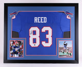 Andre Reed Signed Bills 43.5"x35.5" Custom Framed Jersey Display Inscribed "HOF