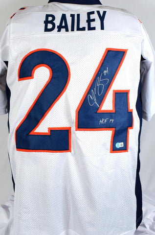 Champ Bailey Autographed White Pro Style Jersey w/HOF- Beckett W Hologram