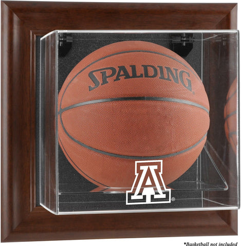 Arizona Wildcats Brown Framed Wall-Mountable Basketball Display Case - Fanatics